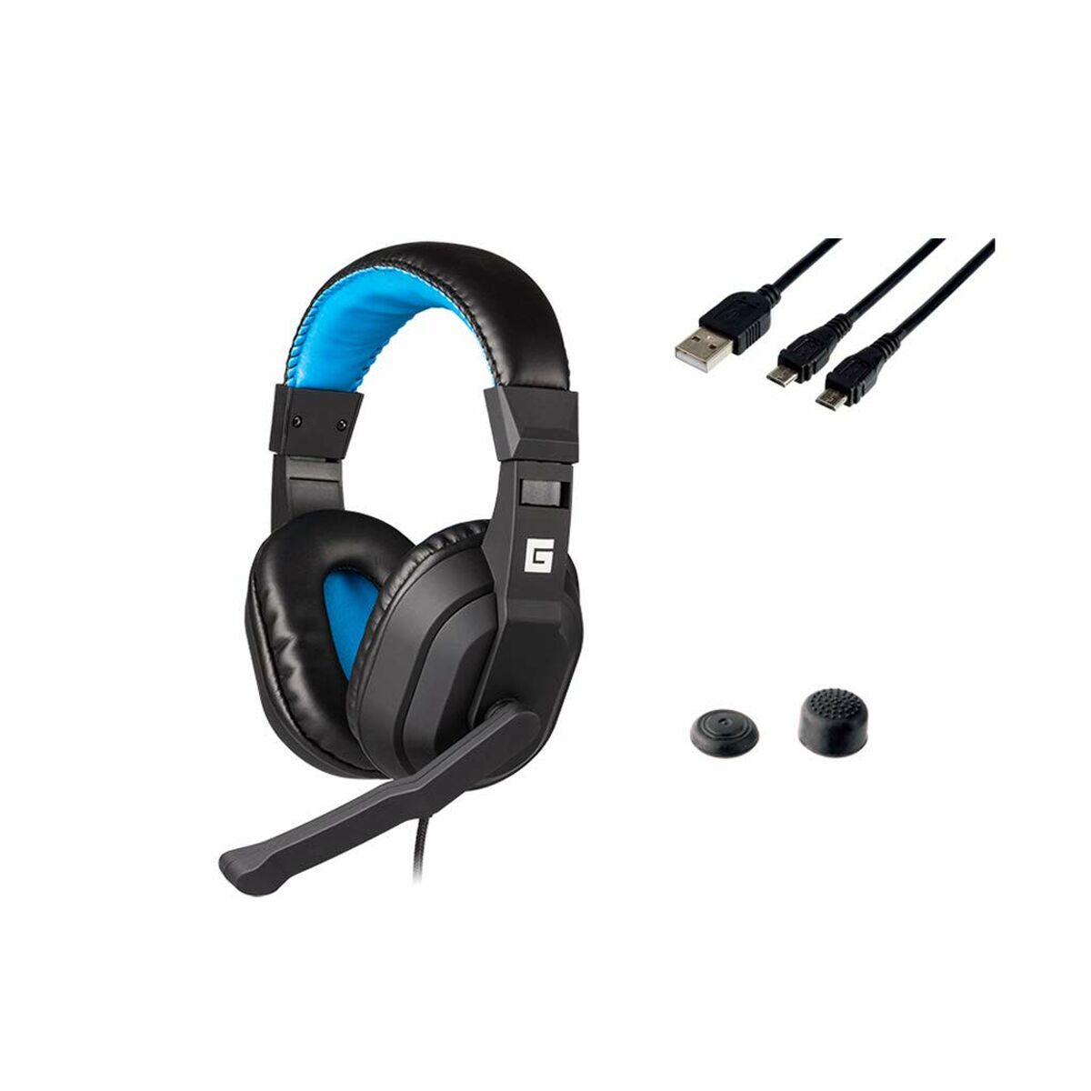 Gaming Headset with Microphone Indeca Starter Pack Black/Blue GC569 | GAMER CREST