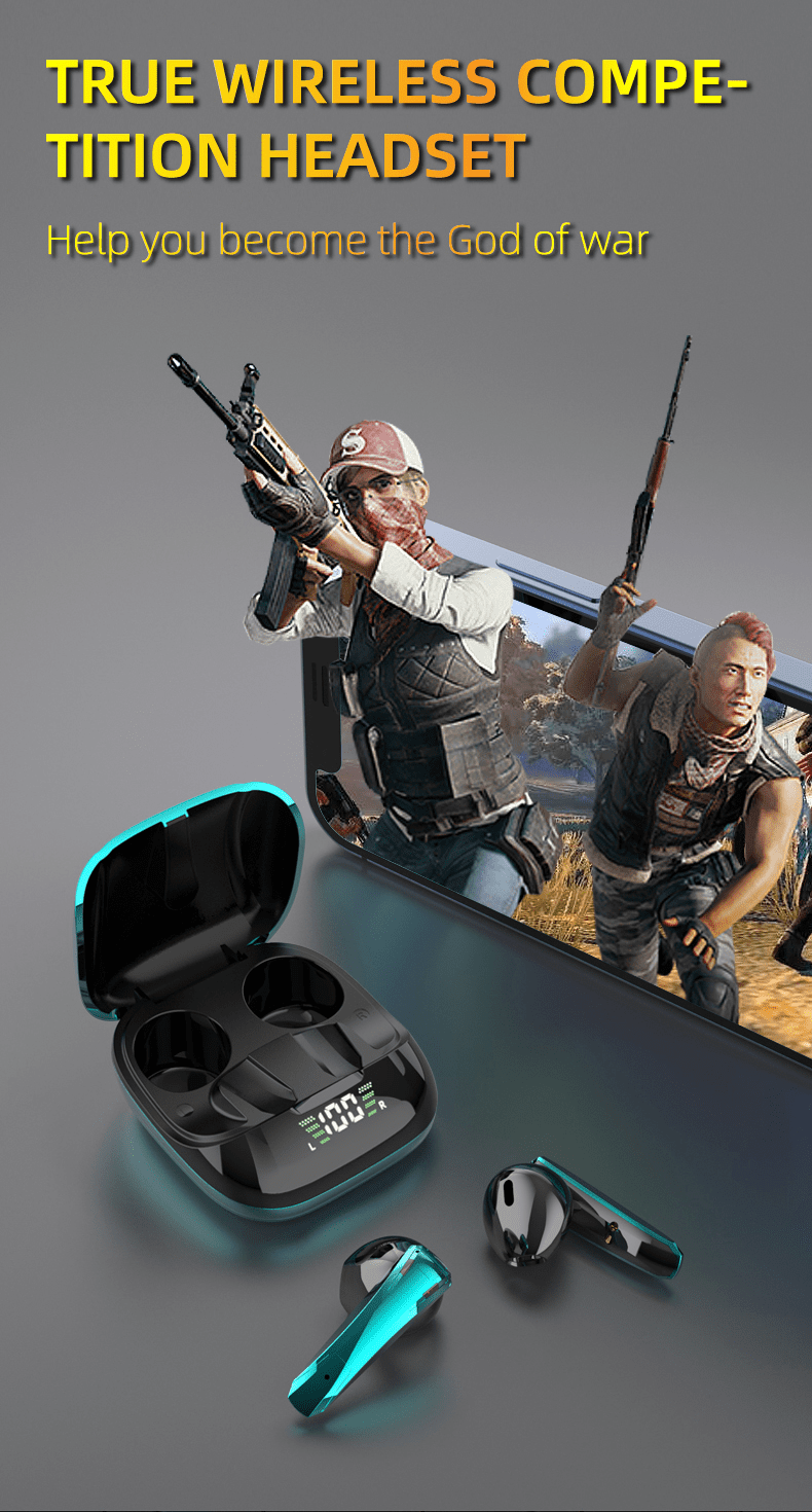 Wireless TWS Gaming Bluetooth 5.0 Earphones with Microphone GC453 | GAMER CREST