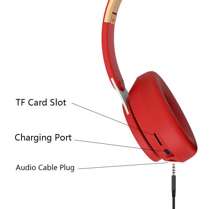 Dragon TX7PRO Wireless Bluetooth 5.0 Gaming Headset with TF Card Slot - Red/Black/White | GAMER CREST
