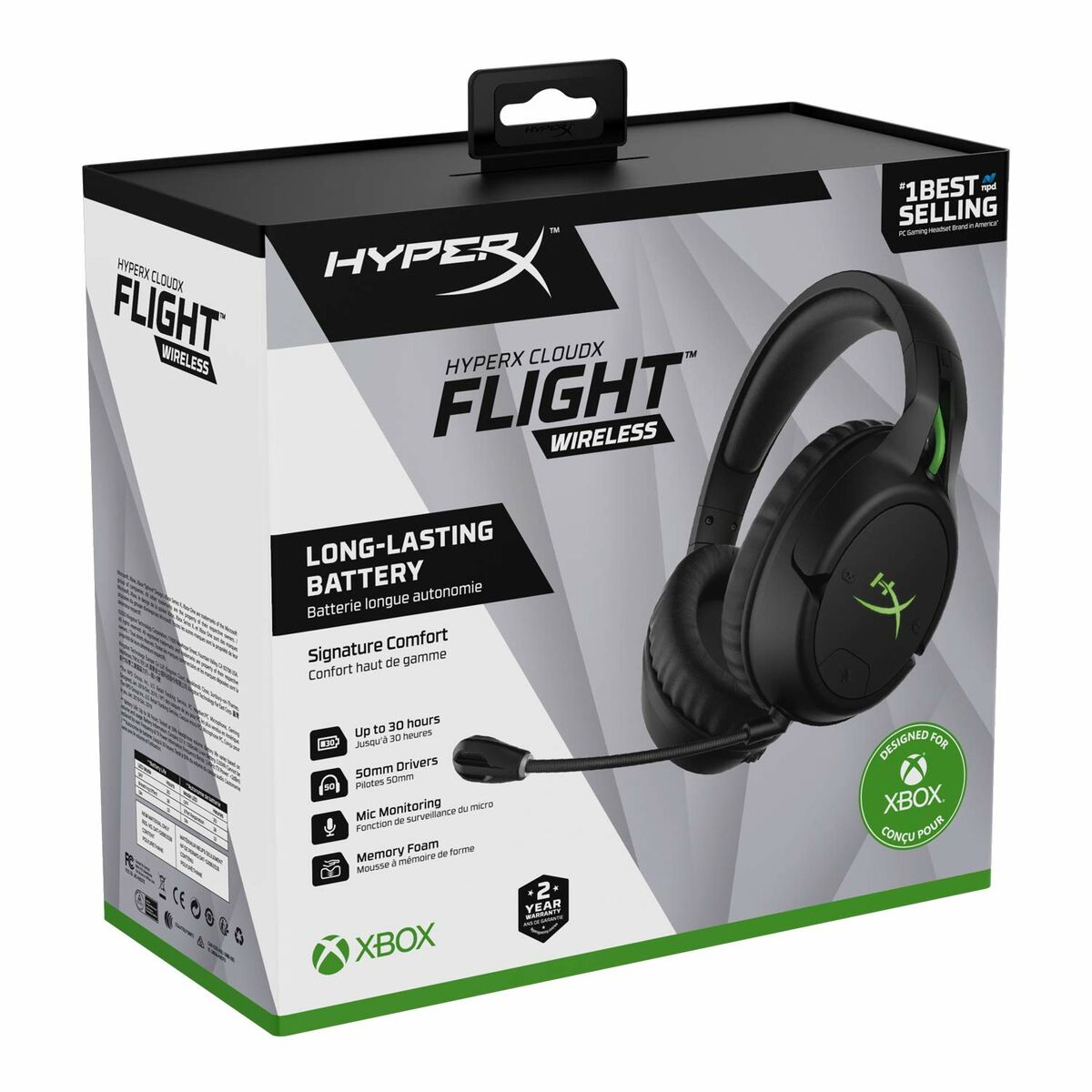 Gaming Headset with Microphone HyperX CloudX Flight Black/Green | GAMER CREST
