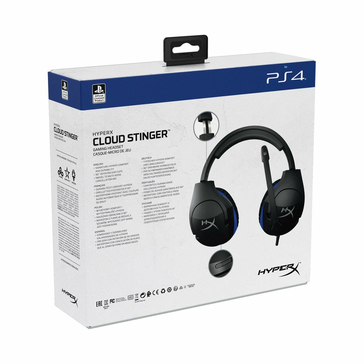Gaming Headset with Microphone HyperX Cloud Stinger Black/Blue | GAMER CREST