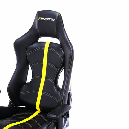 Gaming Chair Racing Yellow Black Multicolour GC390 | GAMER CREST