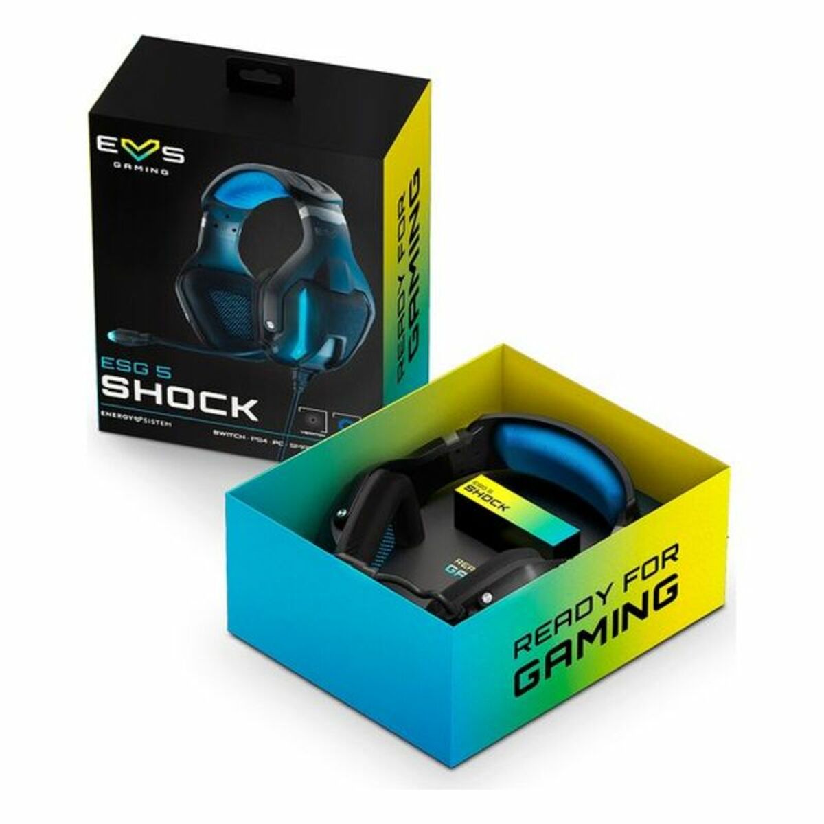 Gaming Headset with Microphone Energy Sistem ESG-5 3.5 mm LED Black | GAMER CREST