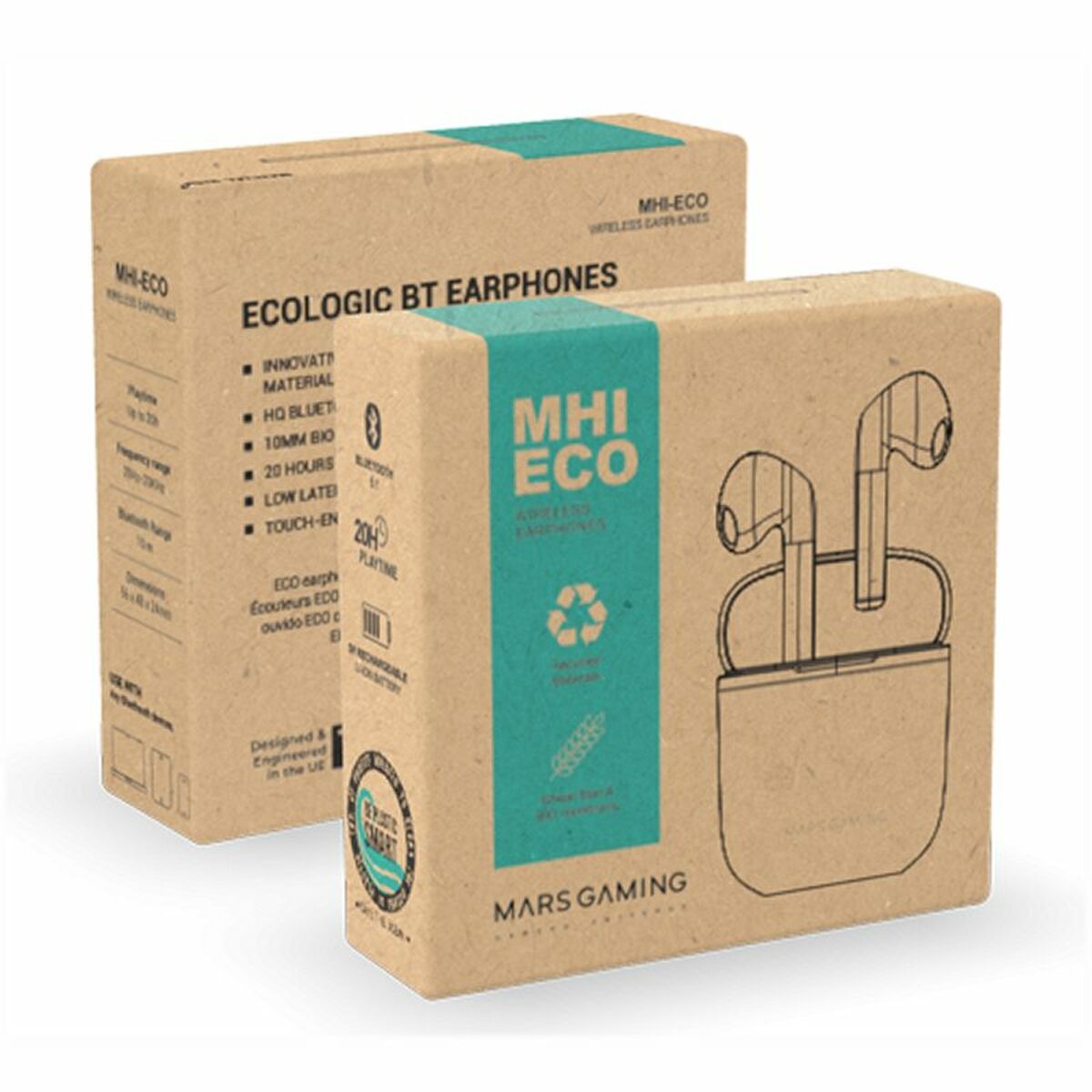 Mars Gaming Ecologic MHI-ECO Wireless BT Headphones with Microphone | GAMER CREST