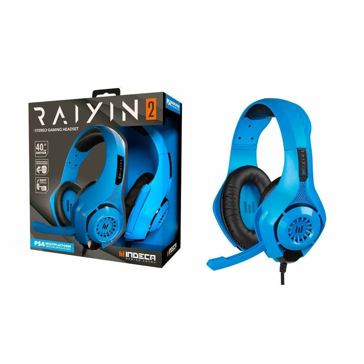 Gaming Headset with Microphone Indeca Raiyin 2.0 Blue | GAMER CREST