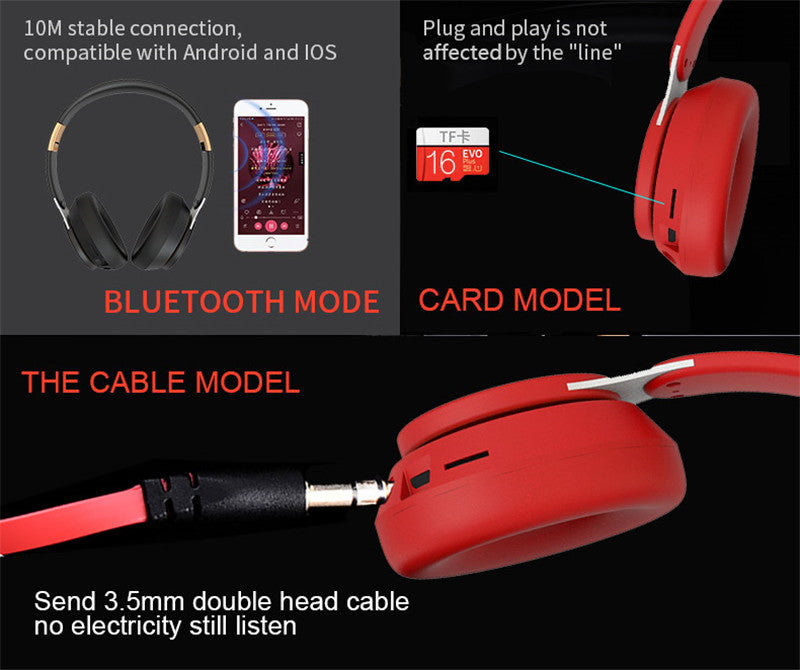 Dragon TX7PRO Wireless Bluetooth 5.0 Gaming Headset with TF Card Slot - Red/Black/White | GAMER CREST